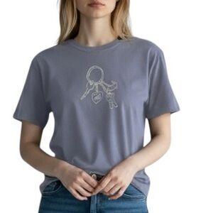 Paul Smith lilac graphic t-shirt short sleeve crew neck Sz S excellent condition